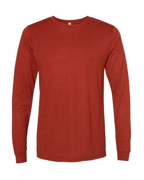 Bella + Canvas 3501 Unisex Jersey Long-Sleeve T-Shirt #color_BRICK TRIBLEND