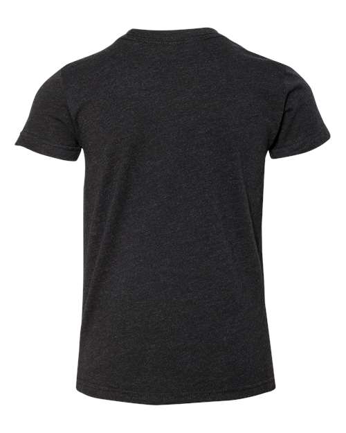 Bella + Canvas 3001Y Youth Jersey T-Shirt #color_BLACK HEATHER