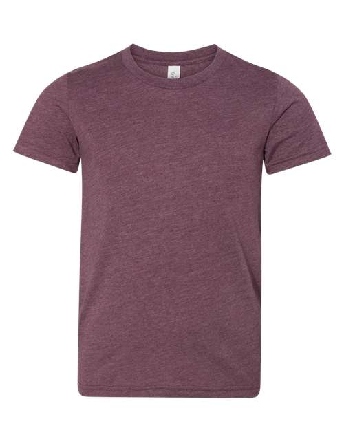 Bella + Canvas 3001Y Youth Jersey T-Shirt #color_HEATHER MAROON