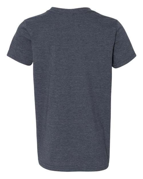 Bella + Canvas 3001Y Youth Jersey T-Shirt #color_HEATHER NAVY
