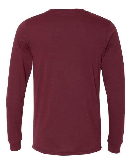 Bella + Canvas 3501 Unisex Jersey Long-Sleeve T-Shirt #color_HEATHER CARDINAL