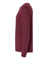Bella + Canvas 3501 Unisex Jersey Long-Sleeve T-Shirt #color_HEATHER CARDINAL