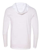 Anvil 987AN Adult Lightweight Long-Sleeve Hooded T-Shirt #color_WHITE/ DARK GREY