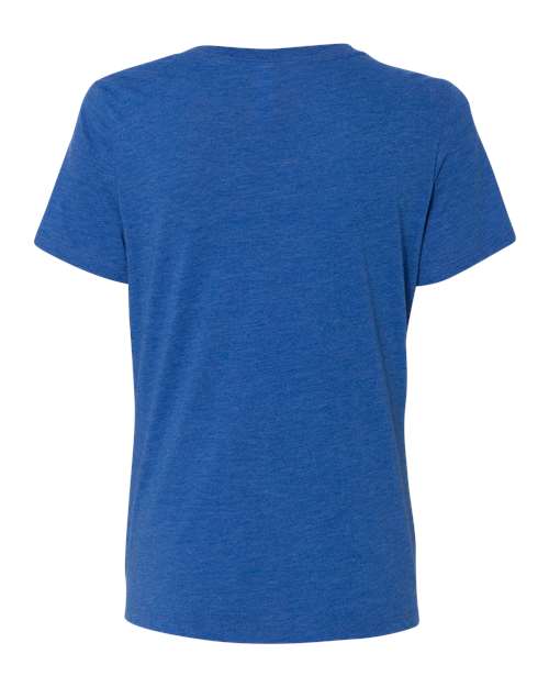 Bella + Canvas 6405 Ladies' Relaxed Jersey V-Neck T-Shirt #color_TR ROYAL TRIBLND