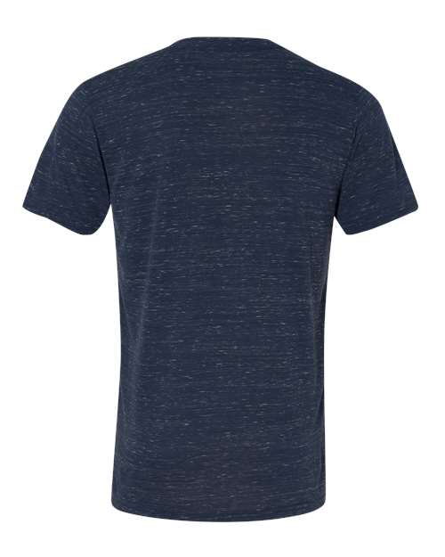 Bella + Canvas 3005 Unisex Jersey Short-Sleeve V-Neck T-Shirt #color_NAVY MARBLE