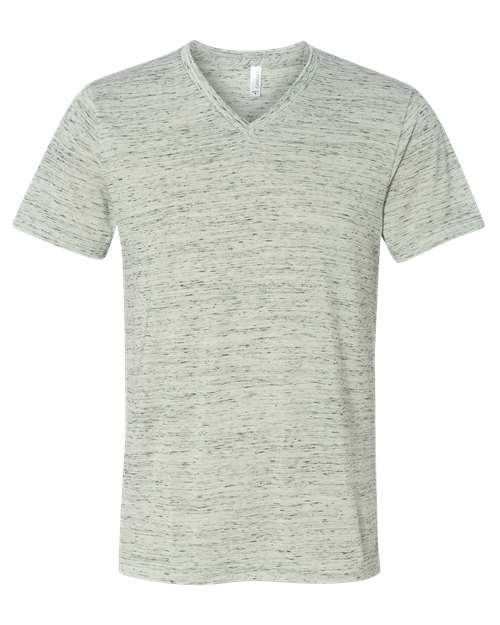 Bella + Canvas 3005 Unisex Jersey Short-Sleeve V-Neck T-Shirt #color_WHITE MARBLE