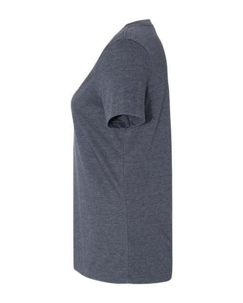 Bella + Canvas 6405 Ladies' Relaxed Jersey V-Neck T-Shirt #color_HEATHER NAVY
