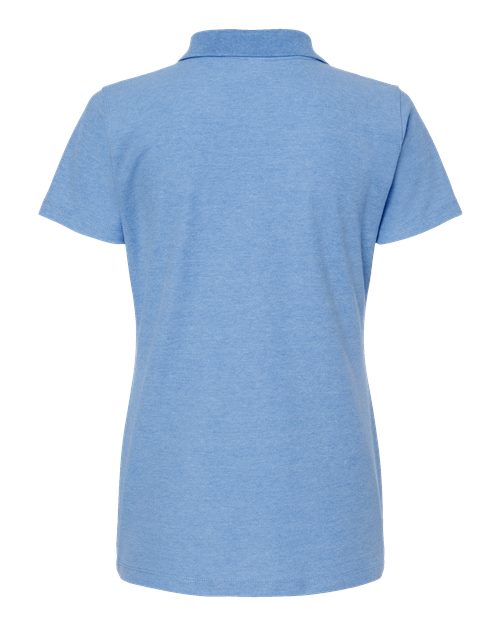 Tultex 401 Women's 50/50 Sport Pique Polo #color_Heather Light Blue