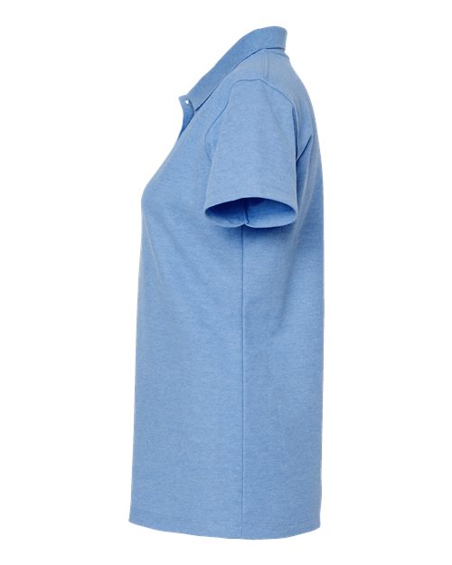 Tultex 401 Women's 50/50 Sport Pique Polo #color_Heather Light Blue