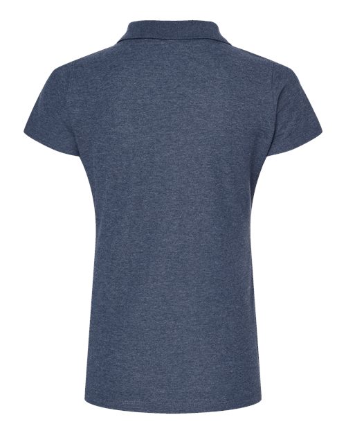 Tultex 401 Women's 50/50 Sport Pique Polo #color_Heather Navy