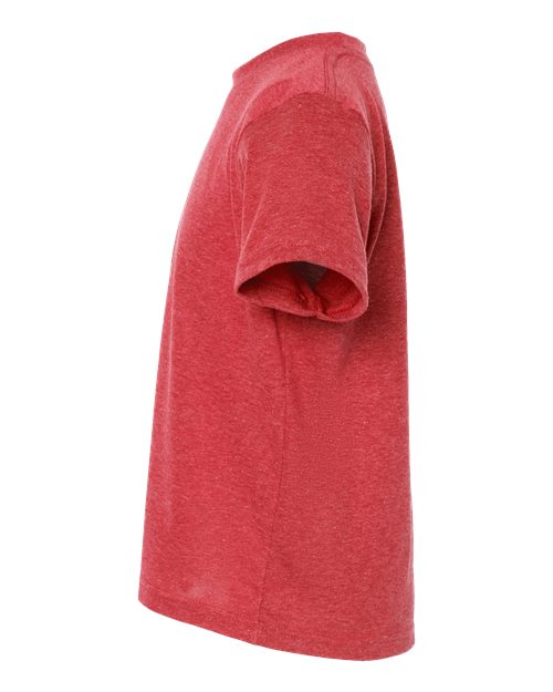 Tultex 265 Youth Poly-Rich T-Shirt #color_Heather Red