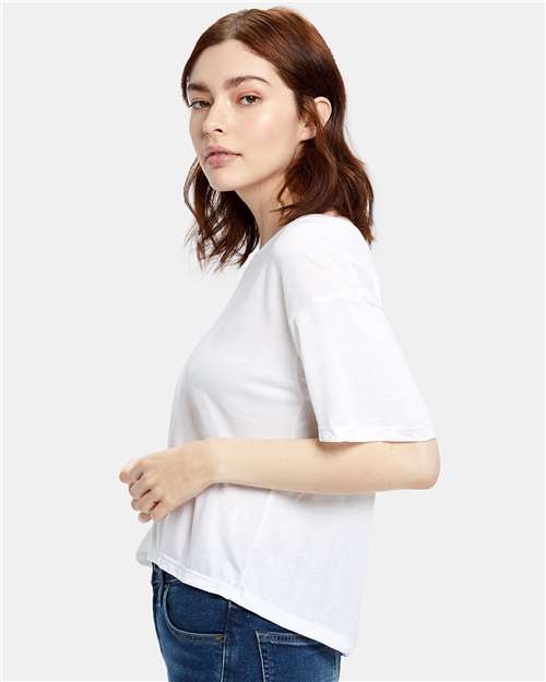 US Blanks US309 Ladies' Boxy Open Neck Top #color_WHITE