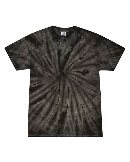 Tie-Dye CD101 Adult 5.4 oz. 100% Cotton Spider T-Shirt #color_SPIDER BLACK