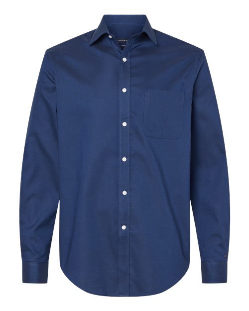 Tommy Hilfiger 13TH106 New England Cotton Oxford Shirt #color_Navy Blazer