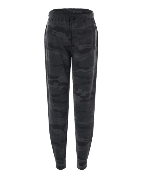 Independent Trading Co. PRM20PNT Women's California Wave Wash Sweatpants #color_Black Camo Heather