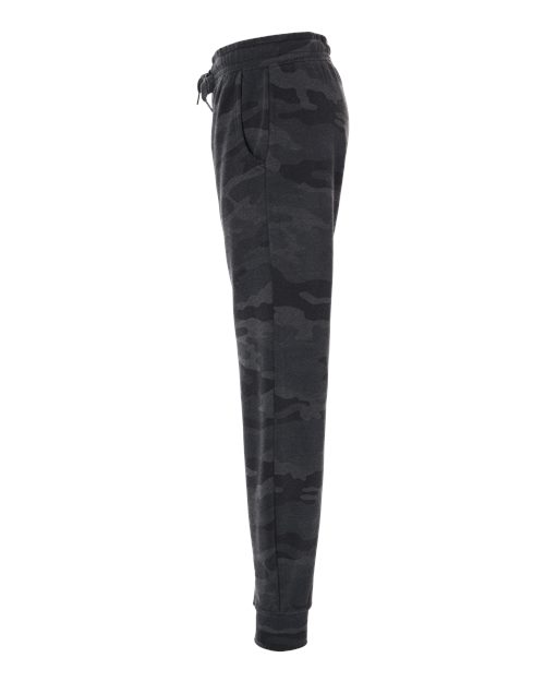 Independent Trading Co. PRM20PNT Women's California Wave Wash Sweatpants #color_Black Camo Heather