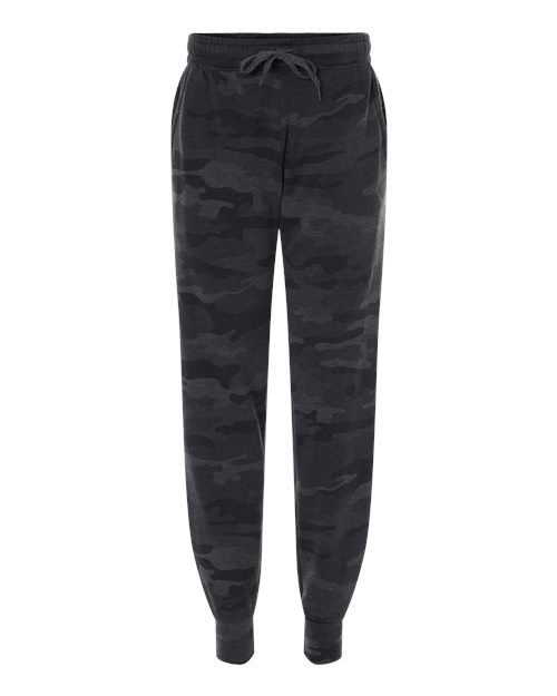 Independent Trading Co. PRM20PNT Women's California Wave Wash Sweatpants #color_Black Camo Heather