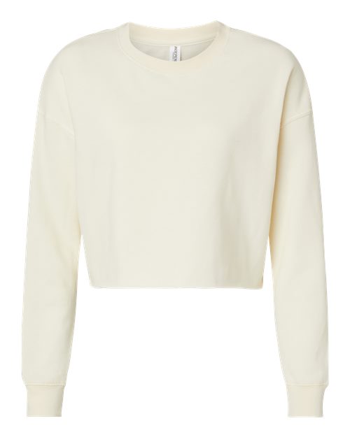 Independent Trading Co. AFX24CRP Women's Lightweight Crop Crewneck Sweatshirt #color_Bone