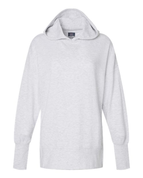 MV Sport W23720 Women's French Terry Hooded Sweatshirt #color_Ash