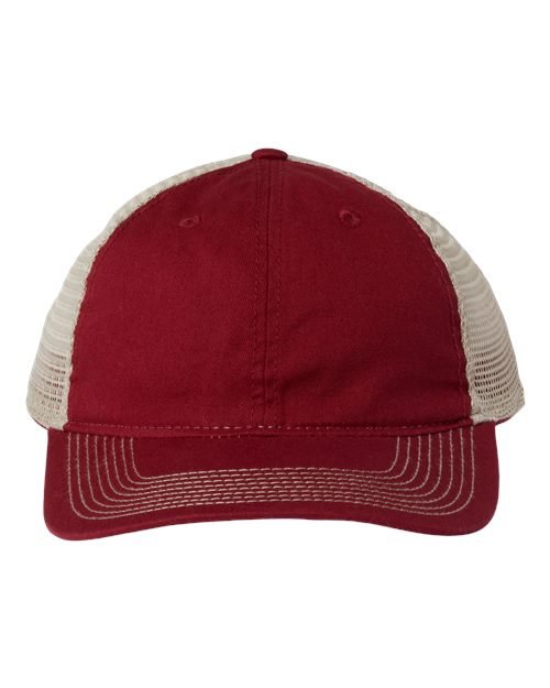 The Game GB880 Soft Trucker Cap #color_Cardinal/ Khaki