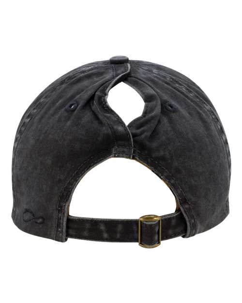 Infinity Her CASSIE Women's Pigment-Dyed with Fashion Undervisor Cap #color_Black/ Leopard
