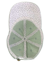 Infinity Her CASSIE Women's Pigment-Dyed with Fashion Undervisor Cap #color_Sage/ Polka Dots