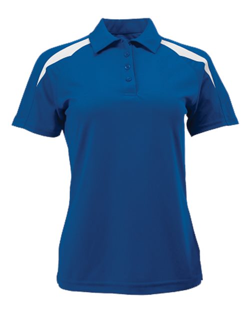 Paragon 106 Women's Contrast Insert Mesh Polo #color_Royal/ White