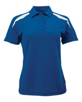 Paragon 106 Women's Contrast Insert Mesh Polo #color_Royal/ White