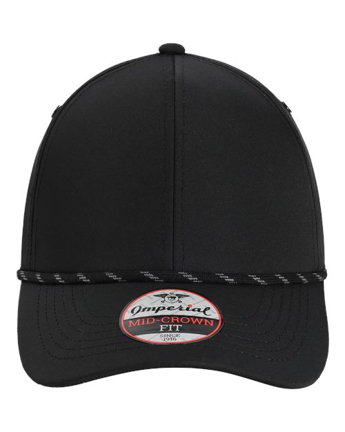 Imperial 6054 The Habanero Performance Rope Cap #color_Black