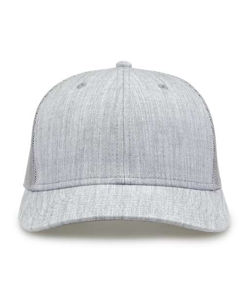 The Game GB452E Everyday Trucker Cap #color_Heather Light Grey