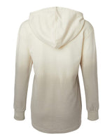 MV Sport W20185 Women's French Terry Ombré Hooded Sweatshirt #color_Ecru/ Atmosphere