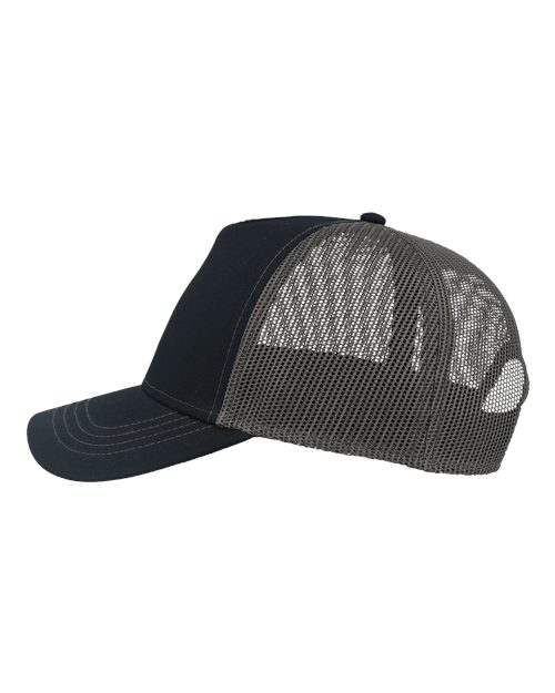 Atlantis Headwear RAPPER Sustainable Canvas Cap #color_Navy/ Dark Grey