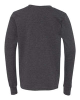 Bella + Canvas 3501Y Youth Jersey Long-Sleeve T-Shirt #color_DK GREY HTHR