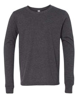Bella + Canvas 3501Y Youth Jersey Long-Sleeve T-Shirt #color_DK GREY HTHR
