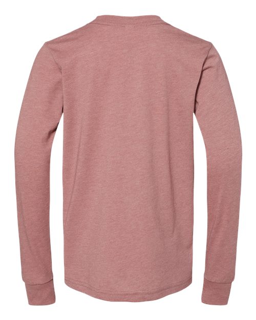 Bella + Canvas 3501Y Youth Jersey Long-Sleeve T-Shirt #color_HEATHER MAUVE