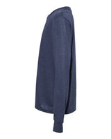 Bella + Canvas 3501Y Youth Jersey Long-Sleeve T-Shirt #color_HEATHER NAVY
