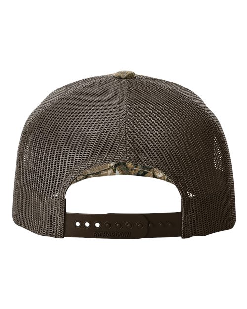 Richardson 112PFP Five-Panel Printed Trucker Cap #color_Realtree Edge/ Brown