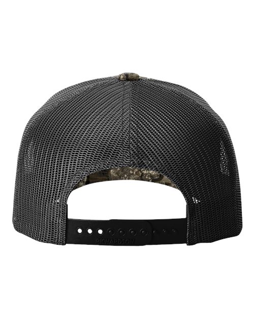 Richardson 112PFP Five-Panel Printed Trucker Cap #color_Realtree Timber/ Black