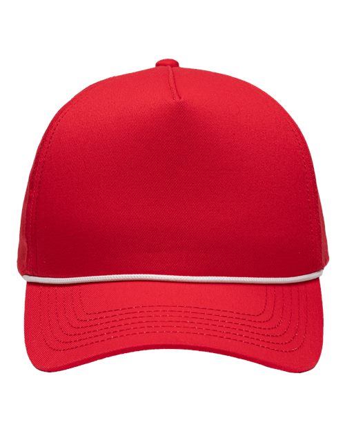 Sportsman SP1300 Five-Panel Rope Heritage Fit Cap #color_Red
