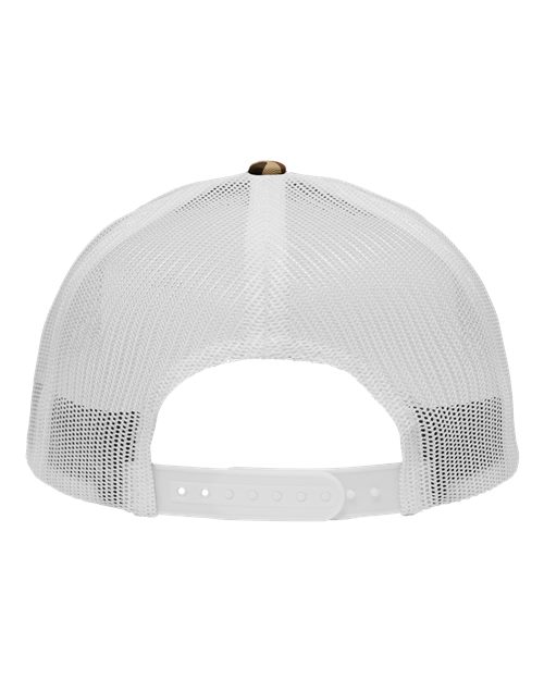 Sportsman SP1450 Traditional Lo-Pro Mesh Back Trucker Fit Cap #color_Chino Duck Camo/ White
