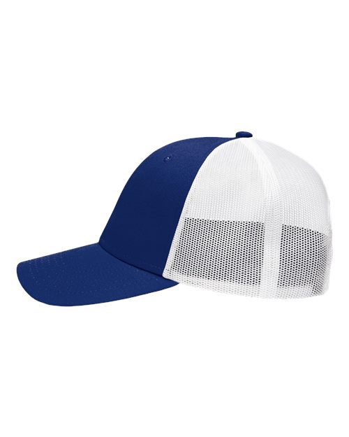Sportsman SP1450 Traditional Lo-Pro Mesh Back Trucker Fit Cap #color_Chino Royal/ White