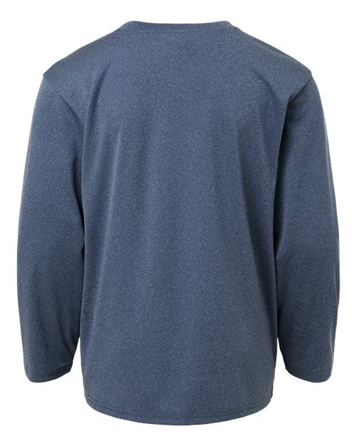 AllPro 48400Y Pro-Lock Youth Performance Long Sleeve T-Shirt #color_Heather Navy