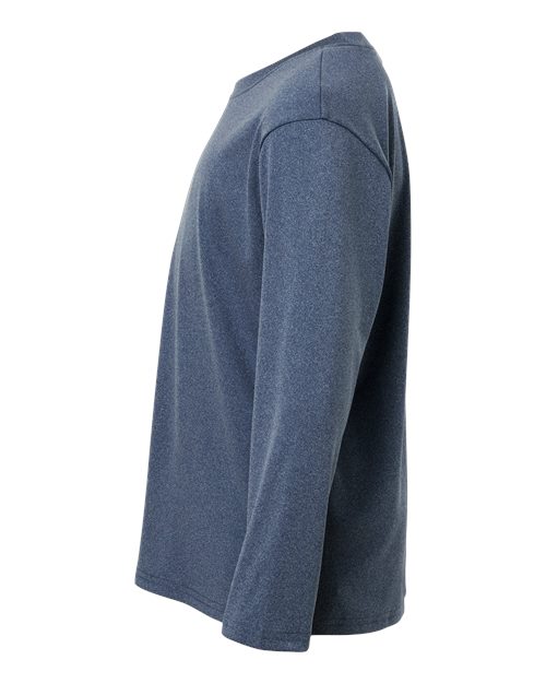AllPro 48400Y Pro-Lock Youth Performance Long Sleeve T-Shirt #color_Heather Navy