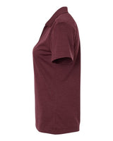 AllPro 4HM00L Women's Performance Mélange Polo #color_Maroon Melange