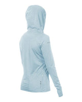 ANETIK WSBRZH0 Women's Breeze Tech Hooded Long Sleeve T-Shirt #color_Sky Heathered