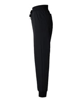 Jaanuu W20003 Women's Silex Knit-Waist Scrub Joggers #color_Black