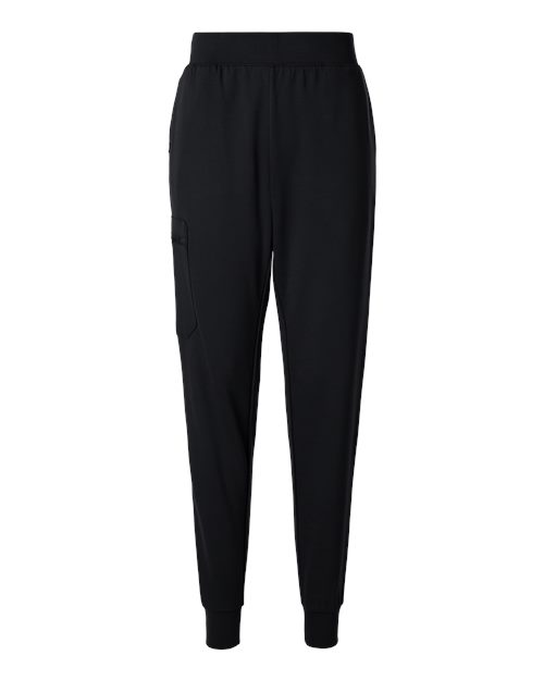 Jaanuu W40001 Women's Rubi Ultrasoft Scrub Joggers #color_Black