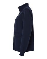 Jaanuu W60001 Women's Ceri Essential Full-Zip 6-Pocket Scrub Jacket #color_Midnight Navy