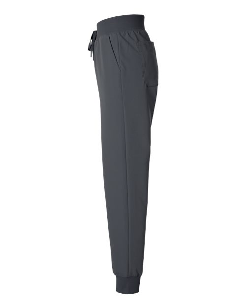 Jaanuu W20003P Women's Silex Knit-Waist Scrub Joggers - Petite Sizes #color_Carbon Grey