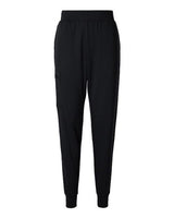 Jaanuu W40001P Women's Rubi Ultrasoft Scrub Joggers - Petite Sizes #color_Black